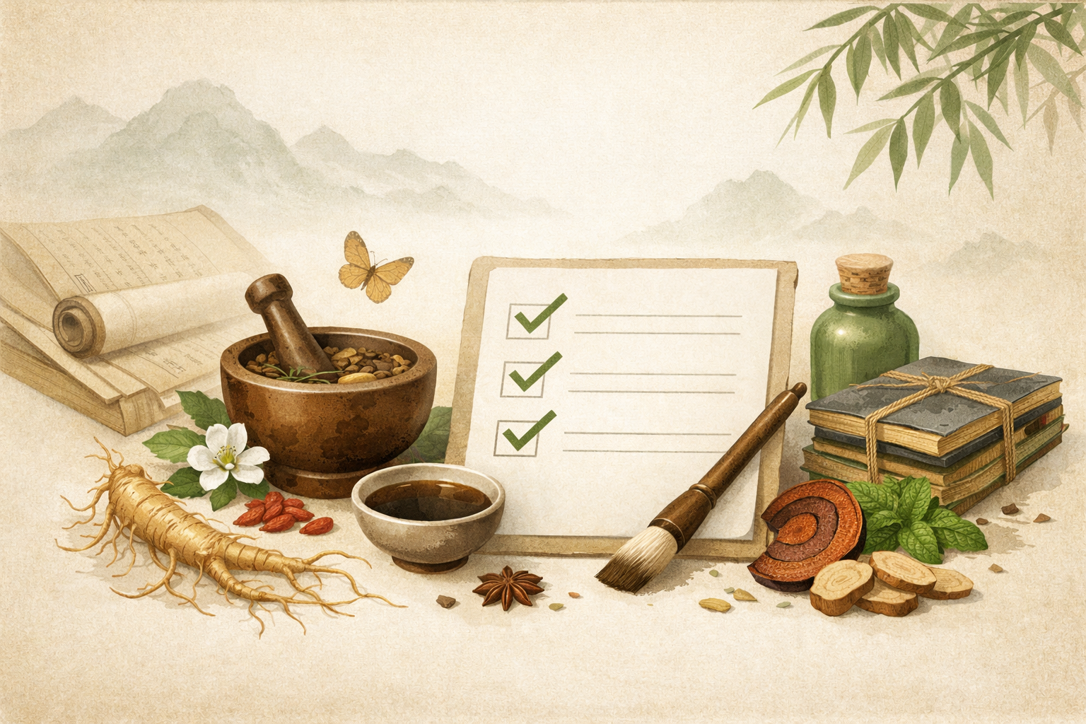 药本草清单收涩搭配方向科普